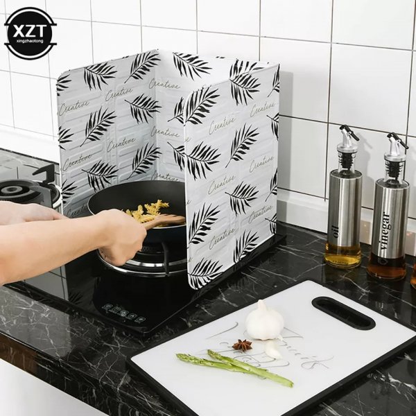 لوح ألومنيوم لموقد المطبخ مانع وواقي من رذاذ الزيت المنتشر