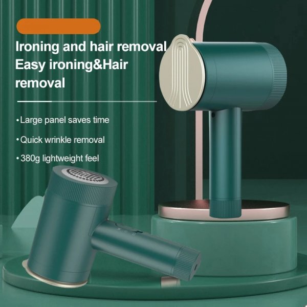 مكواة بخار للملابس ذات الاستخدام المزدوج، كرة إزالة الشعر الخضراء، للملابس الجافة أو الرطبة، آلة كي للاستخدام المنزلي والخارجي ACHMULTIFUNCTIONAL IRONING AND TRIMMING