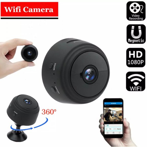 كاميرا ذكية min camira wifi عالية الكاميرة مصغرة للمراقبة بالبث المباشر والتسجيل هاتفك الذكي Mini WiFi caméras HD 1080P
