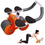 جهاز تمارين البطن 2 في 1 مع دعم للمرفق، ومؤقت للتمرين، وارتداد تلقائي