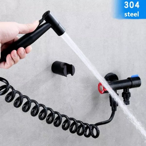 بندقية رذاذ للحمام للضغط العالي من الفولاذ المقاوم للصدأ