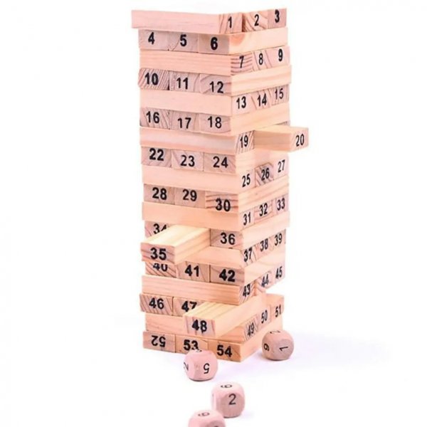 54 قطعة خشبية التراص كتلة / لعبة برج Jenga