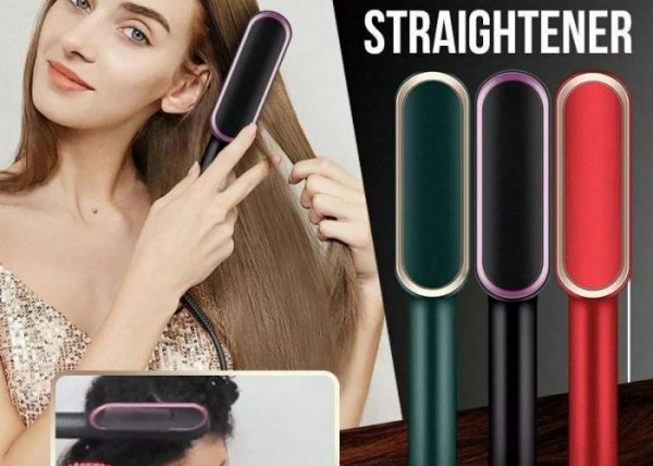 straight comb فرشاة شعر كهربائية 2 في 1