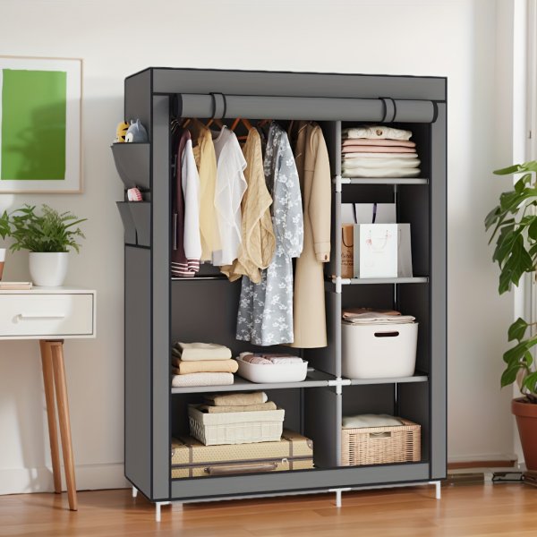 2 DOOR PORTABLE FOLDING WARDROBE خزانة الملابس القابلة للطي الحجم الصغير