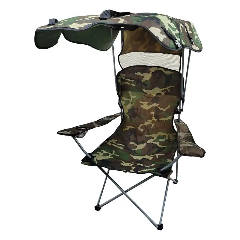 كرسي التخييم الفاخر بالمظلة الأوتوماتيكية Premium Auto-Folding Canopy Chair