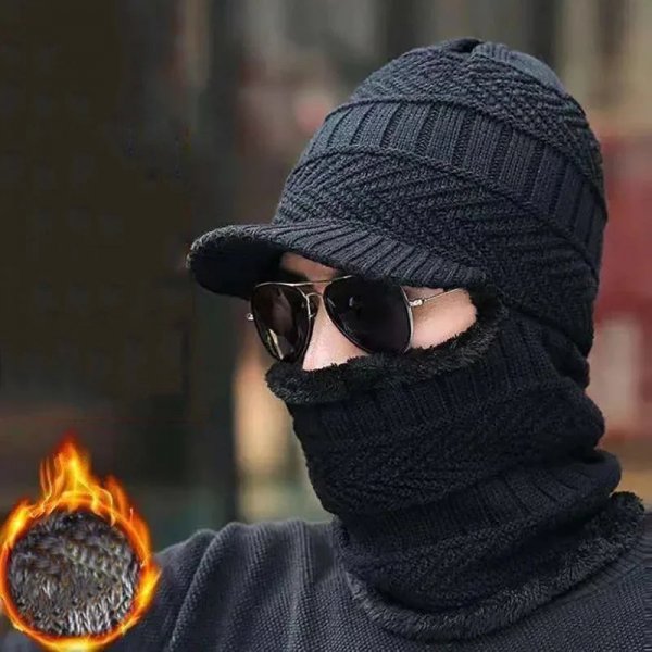 قبعات شتوية دافئة من الصوف -5 درجات مئوية - قبعة صوفية للرجال والنساء