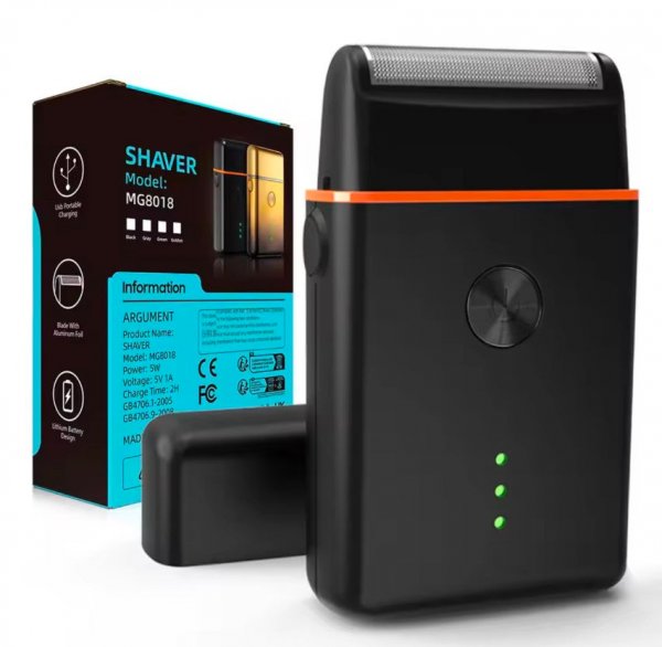 ماكينة حلاقة وتشذيب محمولة 2 في 1 قابلة لإعادة الشحن ومقاومة للماء