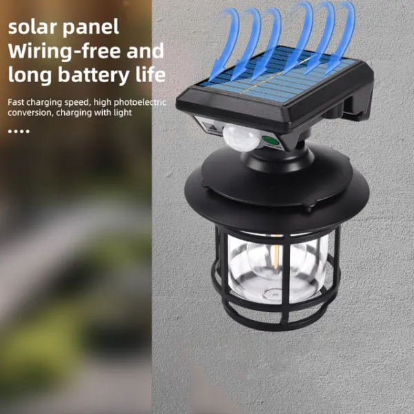 مصباح حائط LED شمسي خارجي بقوة 50 واط مع جهاز تحكم عن بعد ومستشعر حركة للساحات والحدائق