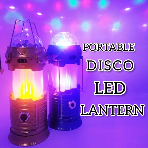 مصباح مسرح كريستالي ملون LED بقوة 5 فولت، مصباح ديسكو محمول، فانوس