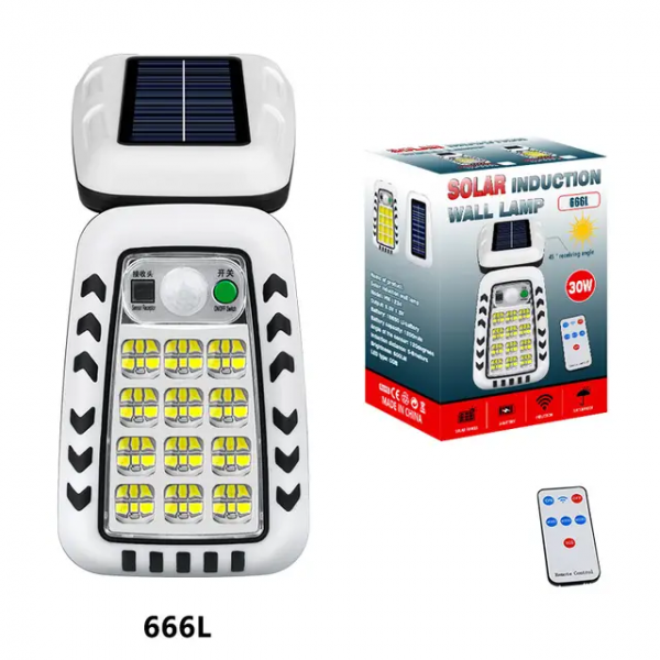 أضواء شمسية LED مقاومة للماء بقوة 600 لومن مثبتة على الحائط للاستخدام الخارجي