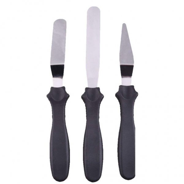 مجموعة سباتولا تزيين الكيك من الفولاذ المقاوم للصدأ 3 قطع أدوات مطبخ