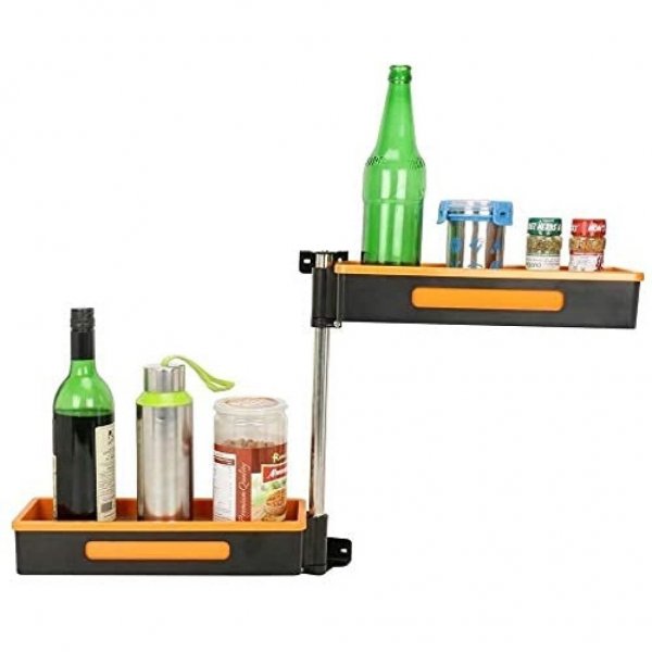 منظم تخزين بإطار دوار 180 درجة أدوات المطبخ