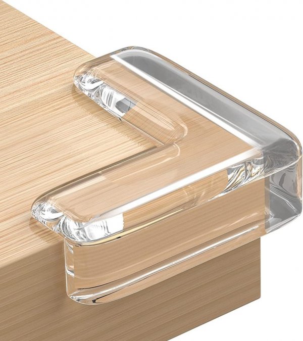 واقي زوايا الطاولة على شكل V لحماية سلامة الطفل قطعة واحدة