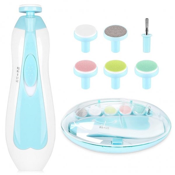 مجموعة أدوات تقليم أظافر الأطفال الكهربائية