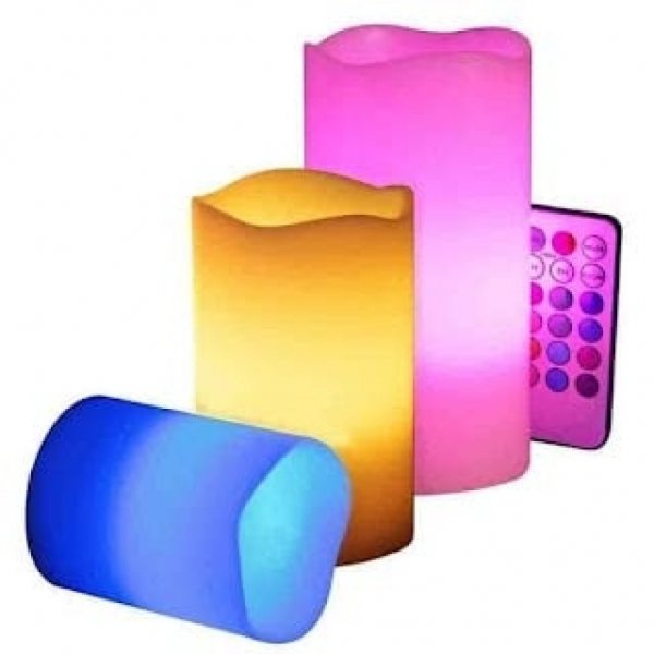 شمعة ليد لوما مع جهاز تحكم عن بعد