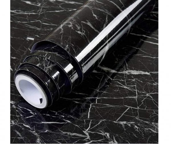 لفة رقائق رخامية سوداء 60x200 سم