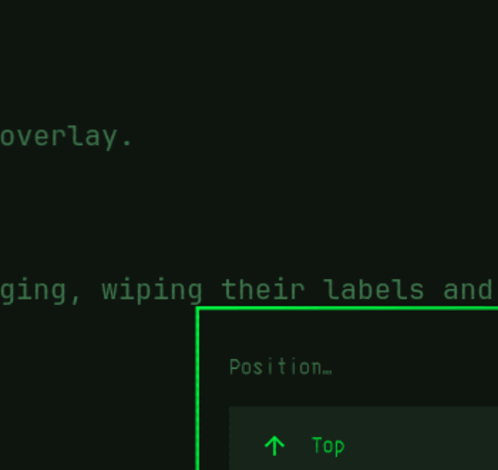 Bar position with the active edge checked