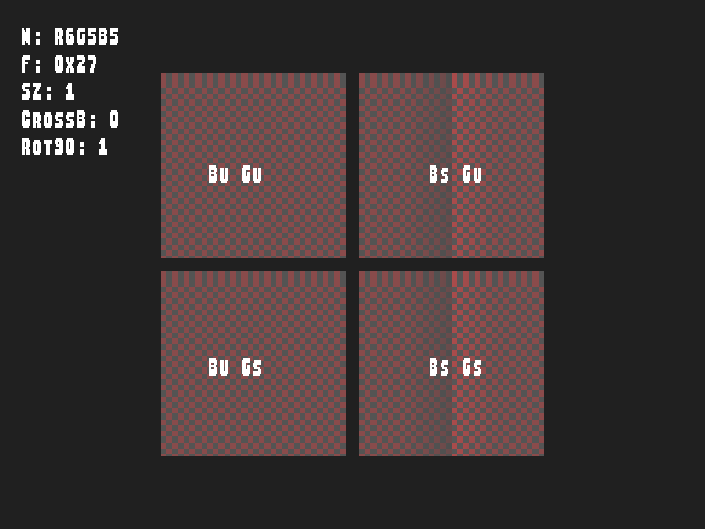 Test result for Bump_env_lum::BumpEnvLum_R6G5B5_R90