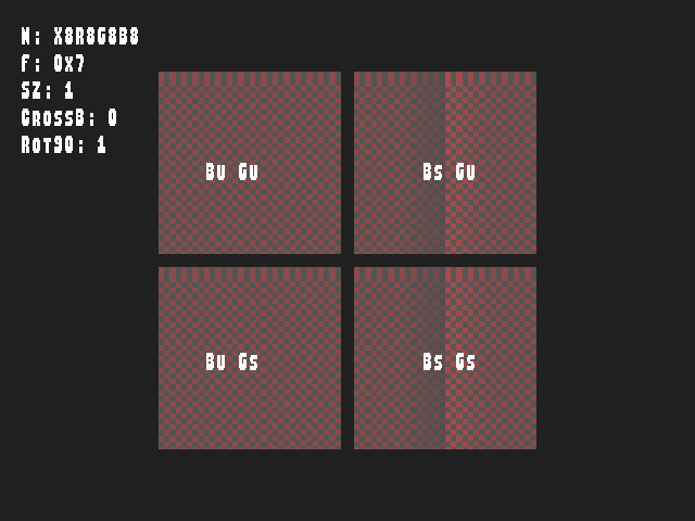 Test result for Bump_env_lum::BumpEnvLum_X8R8G8B8_R90