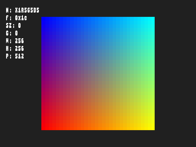 Test result for Texture_format::TexFmt_X1R5G5B5_L