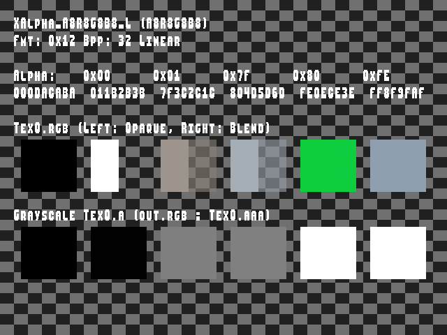 Test result for Texture_format::XAlpha_A8R8G8B8_L