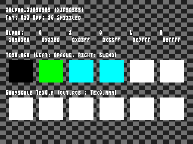 Test result for Texture_format::XAlpha_X1R5G5B5