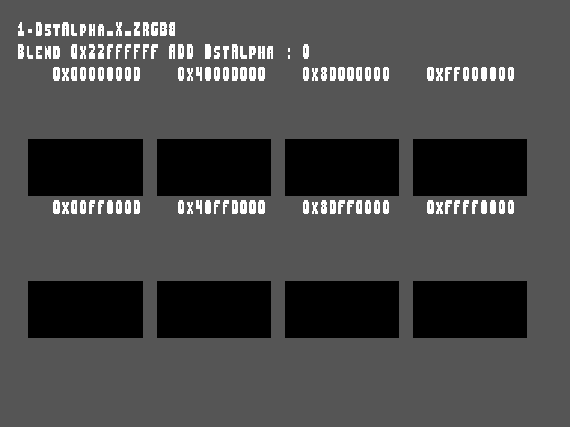 No alpha test result for Blend_surface::1-DstAlpha_X_ZRGB8