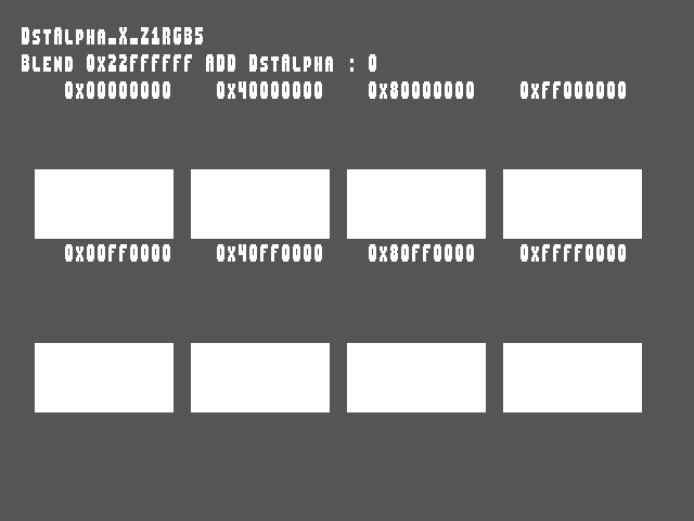 No alpha test result for Blend_surface::DstAlpha_X_Z1RGB5