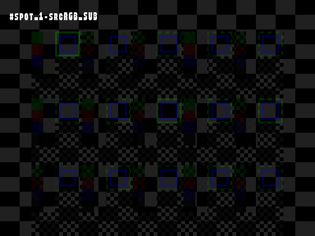 No alpha test result for Blend_tests::#spot_1-srcRGB_SUB