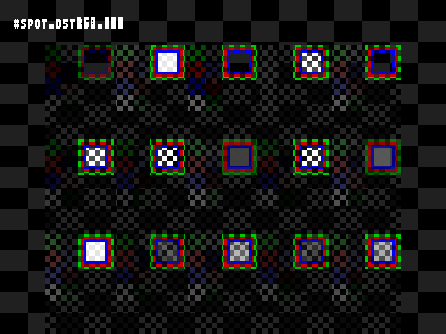 No alpha test result for Blend_tests::#spot_dstRGB_ADD