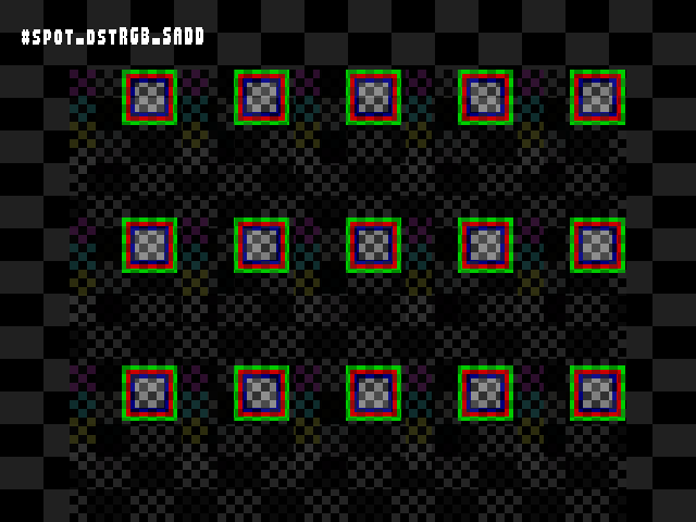 No alpha test result for Blend_tests::#spot_dstRGB_SADD