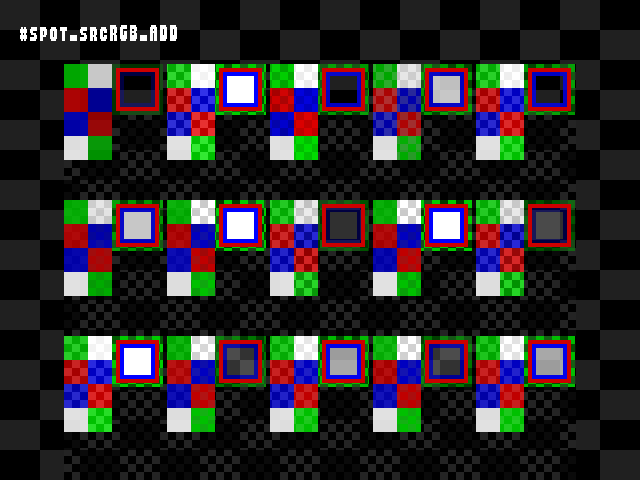 No alpha test result for Blend_tests::#spot_srcRGB_ADD