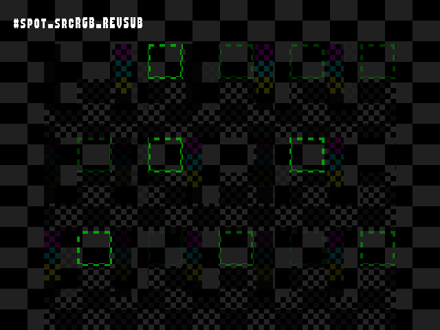 No alpha test result for Blend_tests::#spot_srcRGB_REVSUB