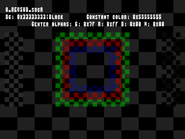 No alpha test result for Blend_tests::0_REVSUB_srcA