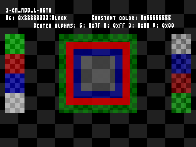 No alpha test result for Blend_tests::1-cA_ADD_1-dstA