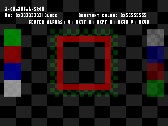 No alpha test result for Blend_tests::1-cA_SUB_1-srcA