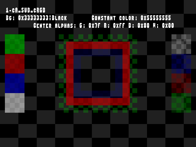 No alpha test result for Blend_tests::1-cA_SUB_cRGB
