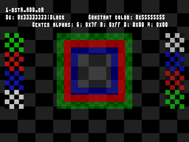 No alpha test result for Blend_tests::1-dstA_ADD_cA