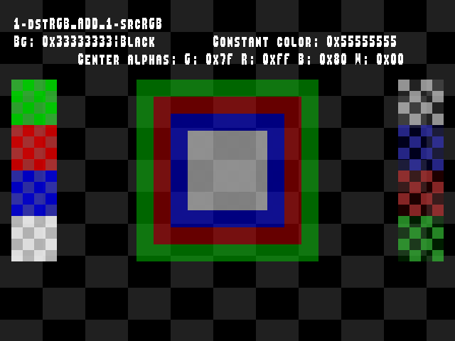 No alpha test result for Blend_tests::1-dstRGB_ADD_1-srcRGB