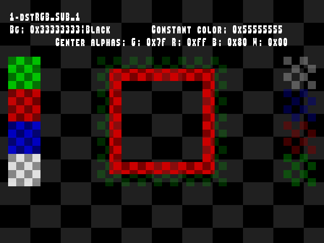 No alpha test result for Blend_tests::1-dstRGB_SUB_1