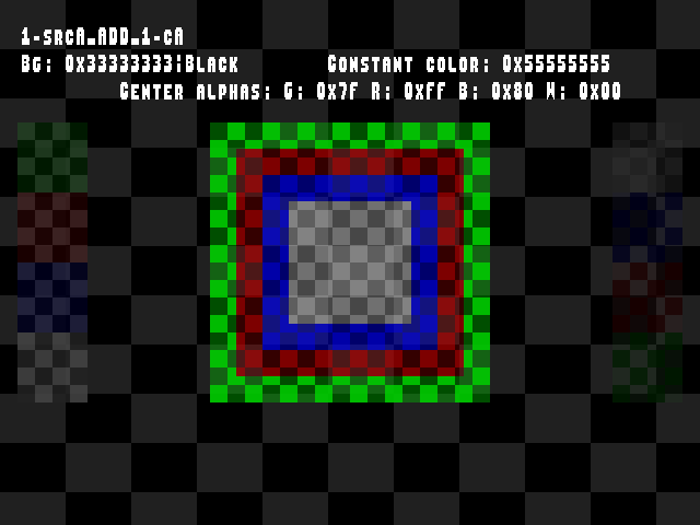 No alpha test result for Blend_tests::1-srcA_ADD_1-cA