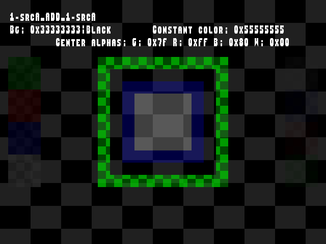 No alpha test result for Blend_tests::1-srcA_ADD_1-srcA