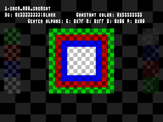 No alpha test result for Blend_tests::1-srcA_ADD_srcAsat