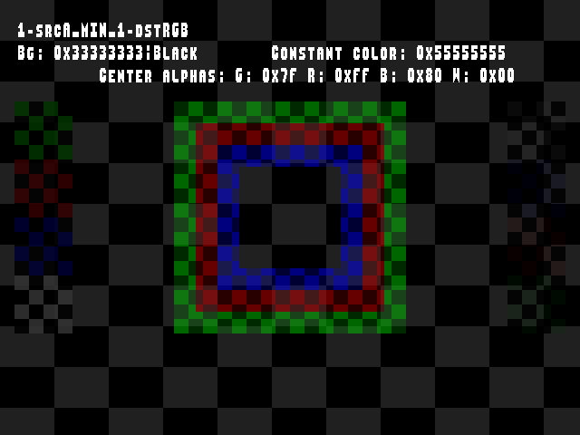 No alpha test result for Blend_tests::1-srcA_MIN_1-dstRGB