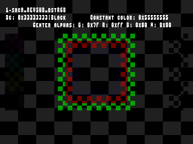 No alpha test result for Blend_tests::1-srcA_REVSUB_dstRGB