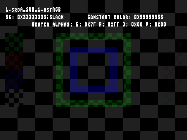 No alpha test result for Blend_tests::1-srcA_SUB_1-dstRGB