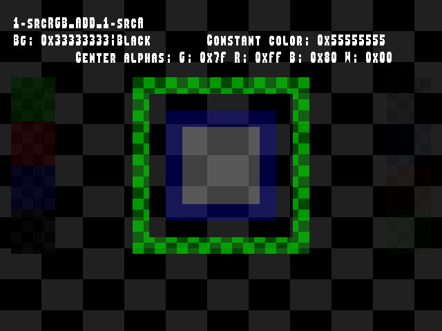 No alpha test result for Blend_tests::1-srcRGB_ADD_1-srcA