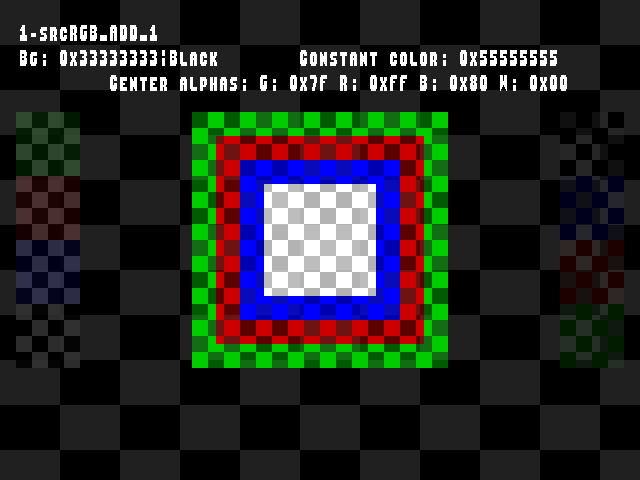 No alpha test result for Blend_tests::1-srcRGB_ADD_1