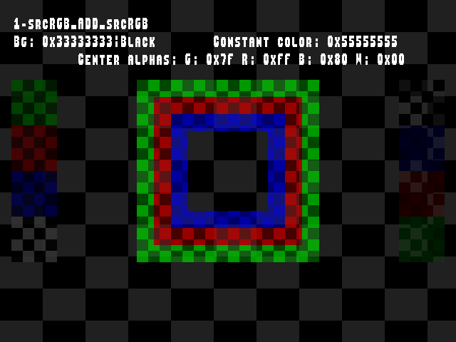 No alpha test result for Blend_tests::1-srcRGB_ADD_srcRGB