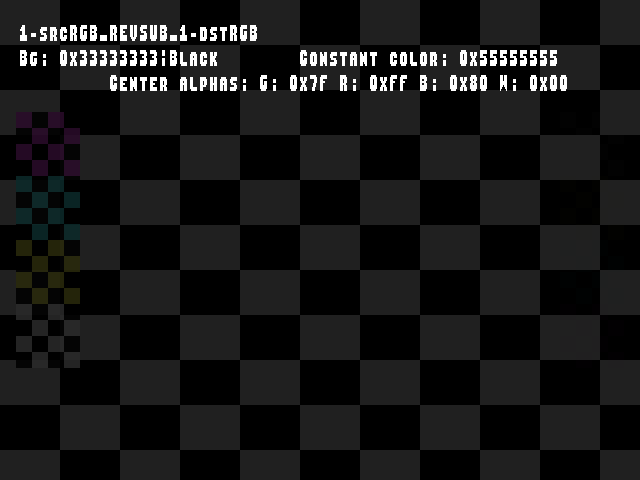 No alpha test result for Blend_tests::1-srcRGB_REVSUB_1-dstRGB
